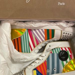 Brand new red bottoms with dust bags authentic multi color